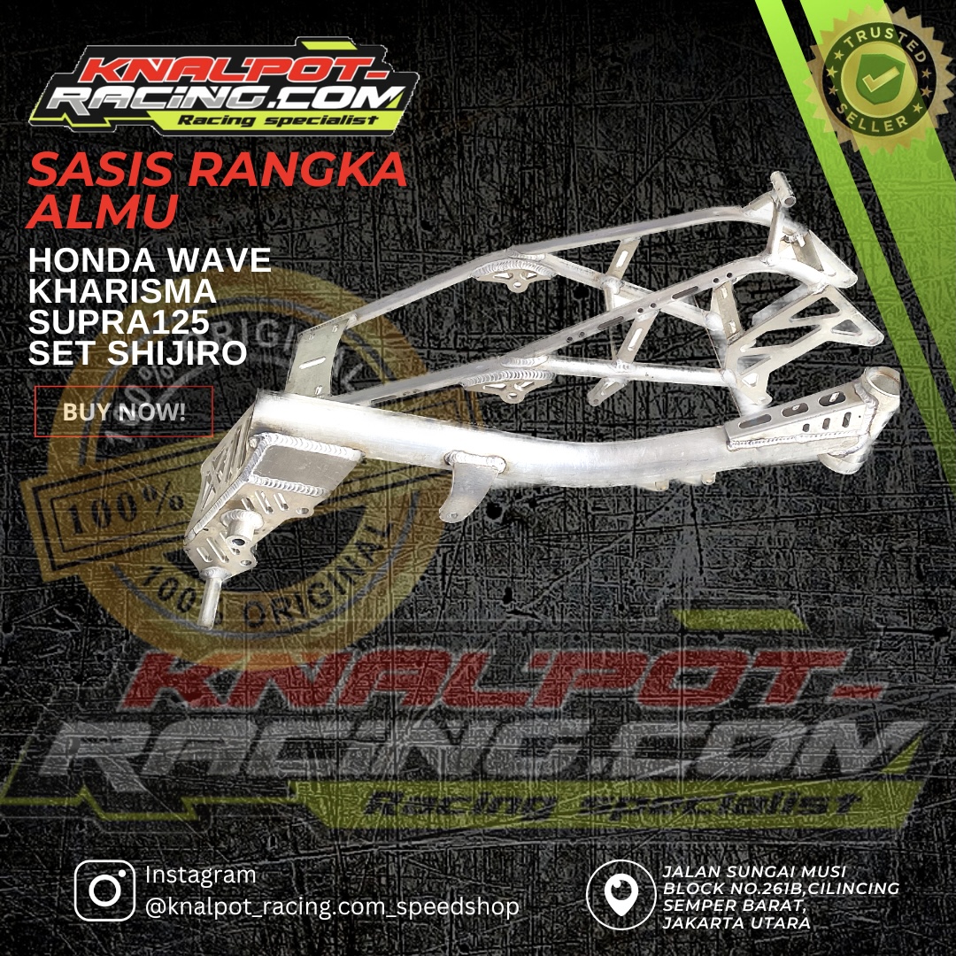 SASIS RANGKA ALMU HONDA WAVE KHARISMA SUPRA125 SET SHIJIRO